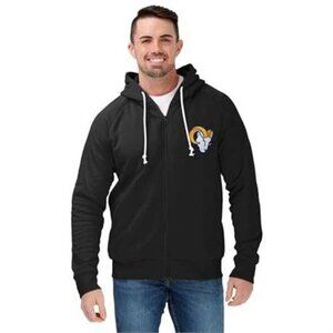 NWT LA Rams Zip Up Hoodie Sz Small. Black Zip Up 2 Pockets